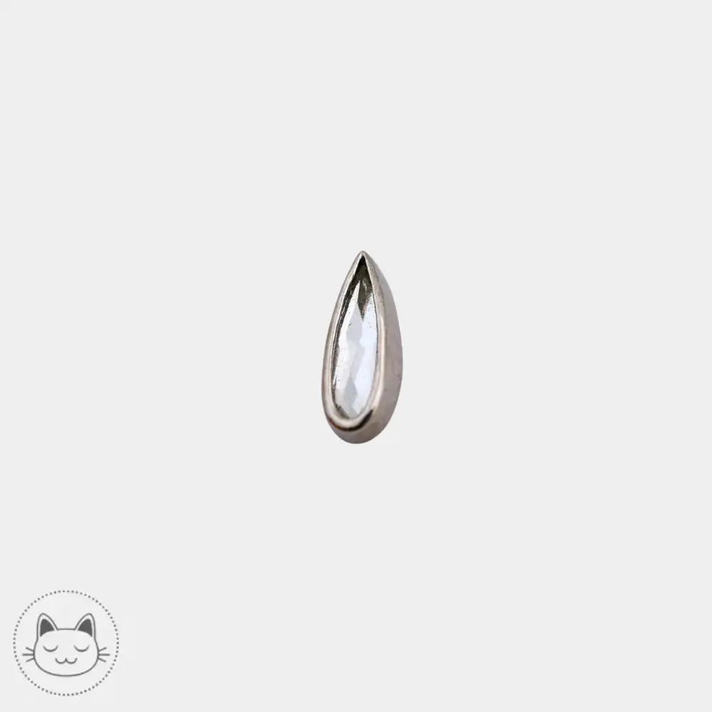 Bijou Auris or blanc 14K zircon blanc compatible NeoMetal