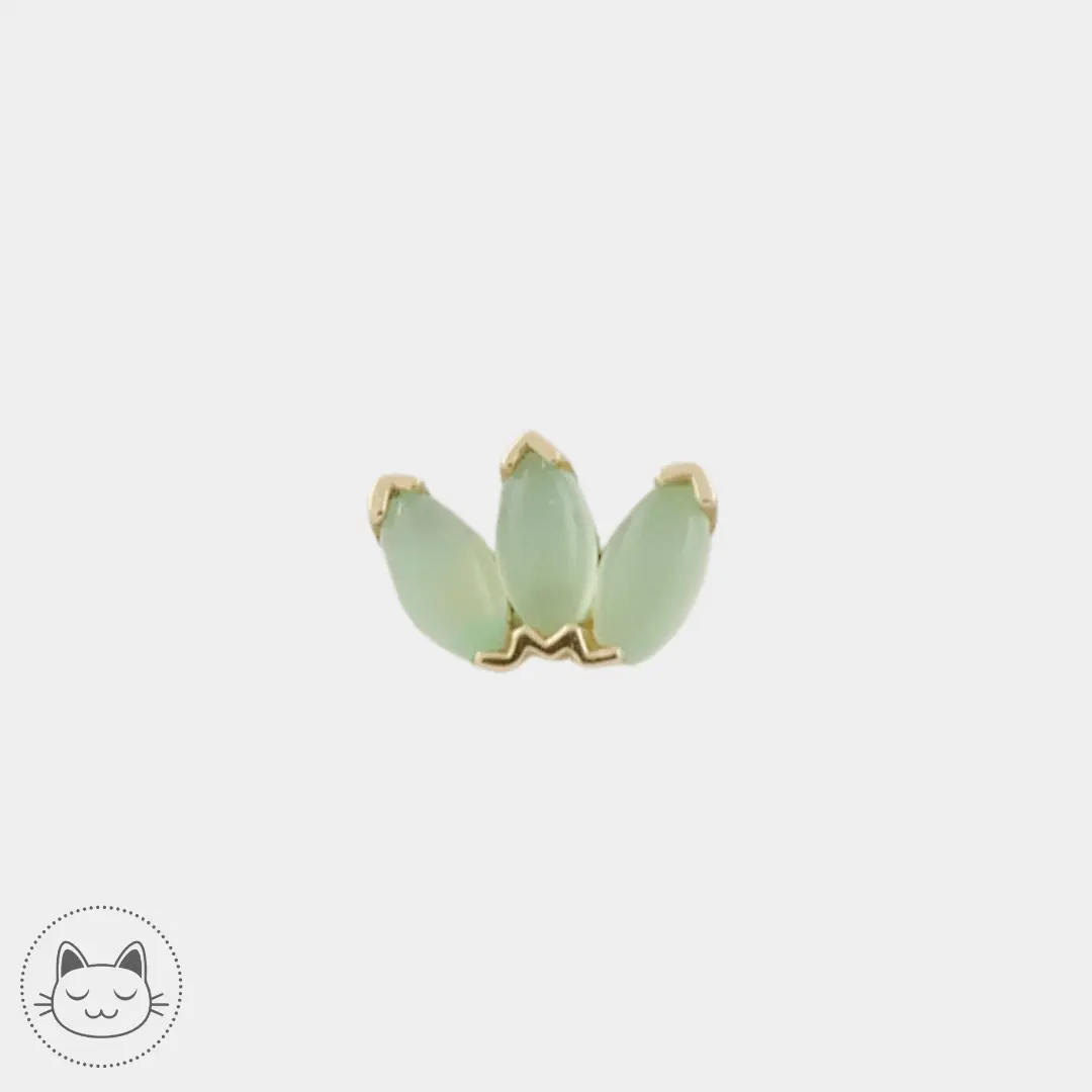 BVLA - Marquise Fan - Chrysoprases - Kawaii Place piercing 