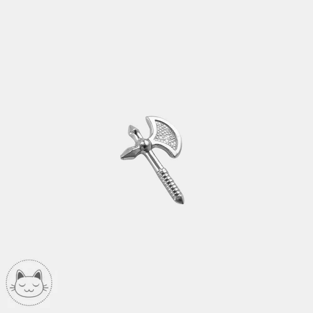 Bijou piercing BVLA Battle Axe en or blanc 14K