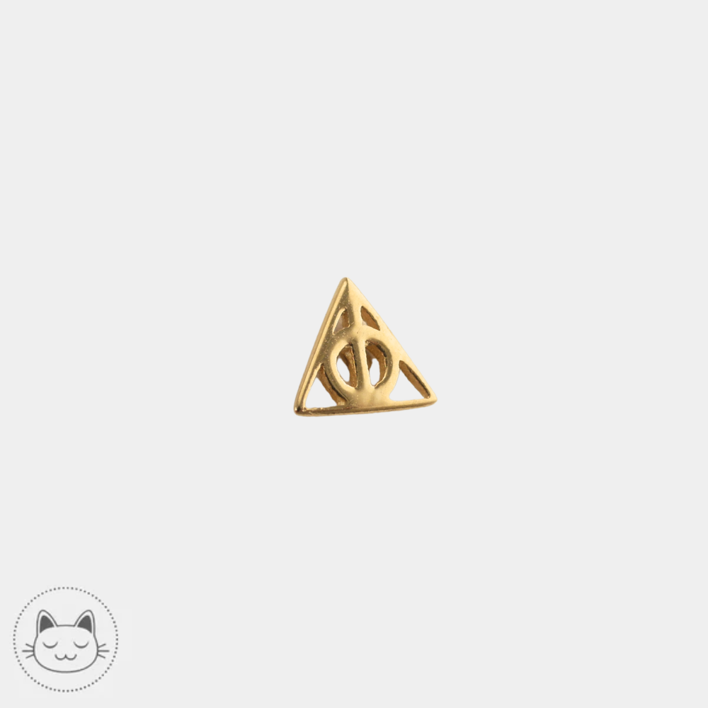 Bijou piercing BVLA Deathly Hallows en or jaune 14K