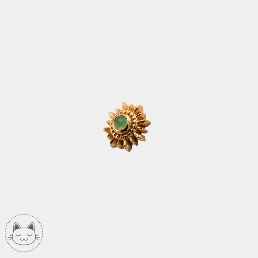 Piercing BVLA Mini Compas chrysoprase 6 mm pour helix et tragus