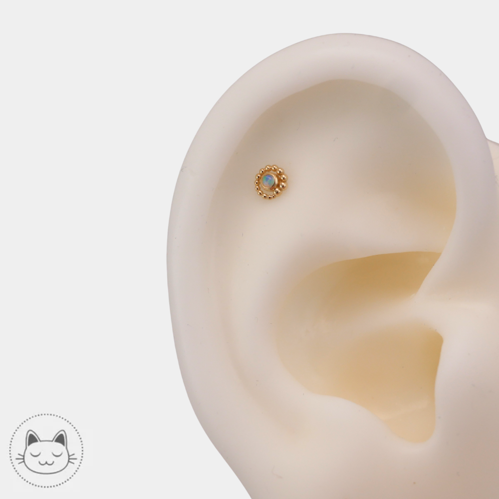 Bijou BVLA en or massif 14k avec opale AAA