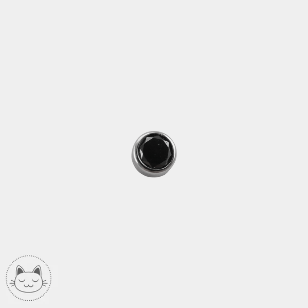 Bijou BVLA round bezel avec diamant noir 2 mm