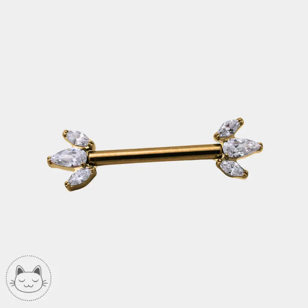 Invictus - Fiery Ice - Titane & Zircons blancs Kawaii Place piercing