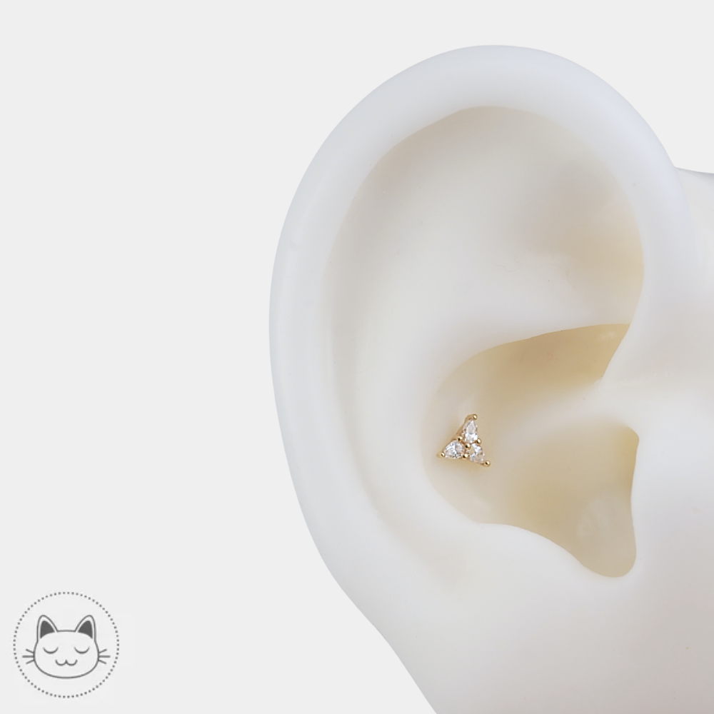 Bijou Buddha Jewelry 3 Little Pears pour nostril et rook et conch