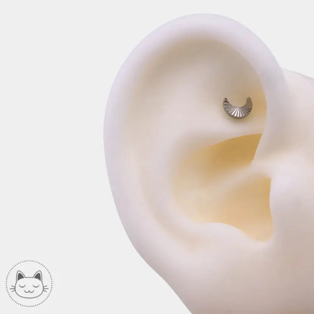 Bijou Invictus Midnight Crescent en titane compatible IS