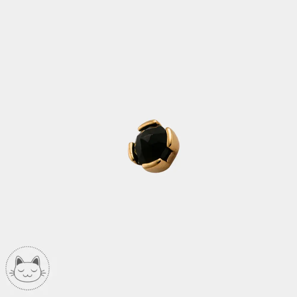 Vue du modèle Peekaboo spinelle noire or 14k