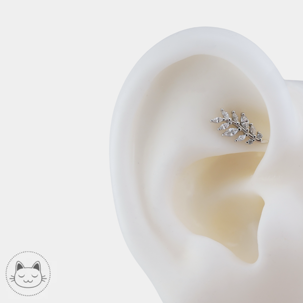 Buddha Jewelry Botaniste en or 14 carats avec zircons blancs