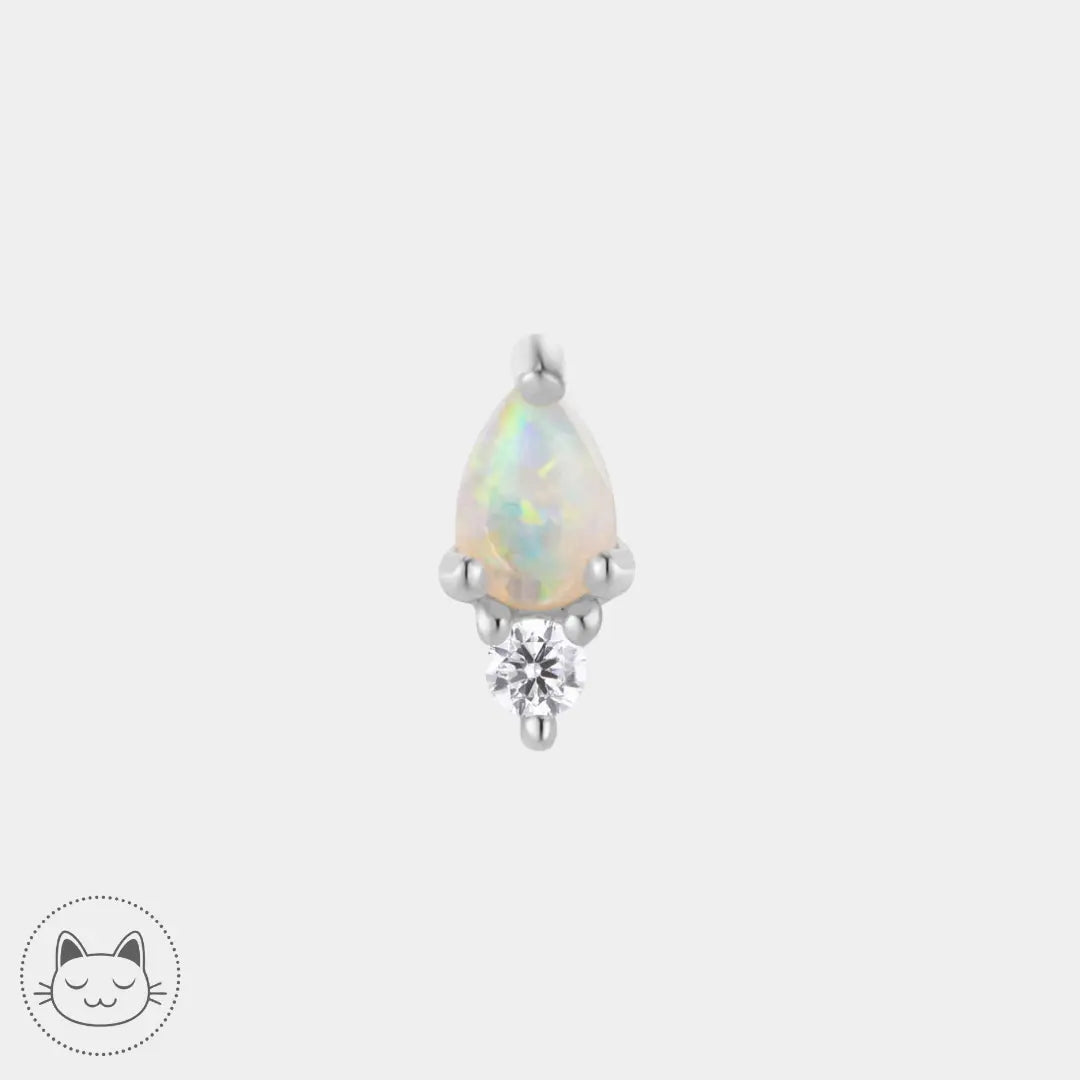 Buddha Jewelry - Daydream - Opale et Zircon Kawaii Place piercing