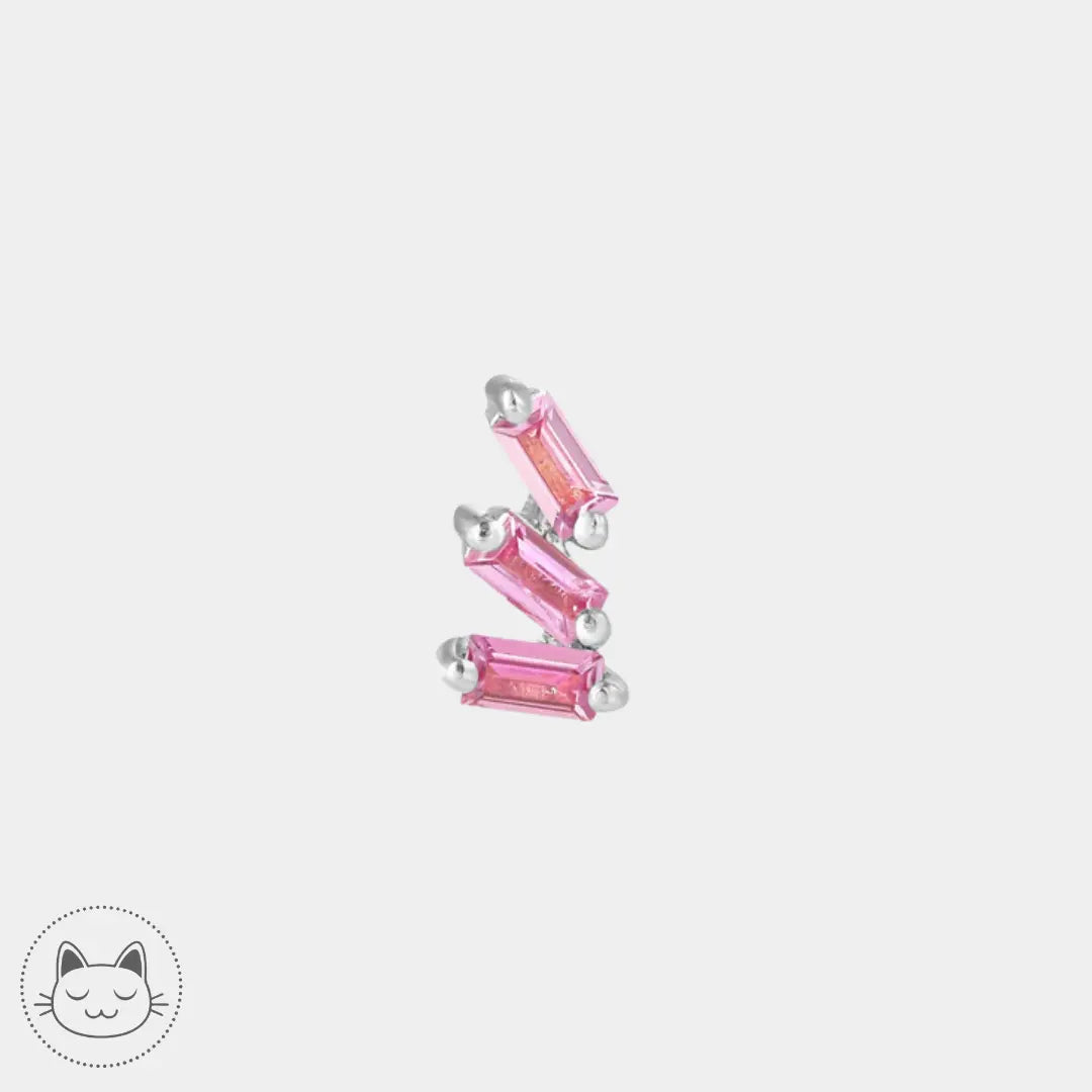 Staxx Buddha Jewelry en or 14 carats avec saphir rose