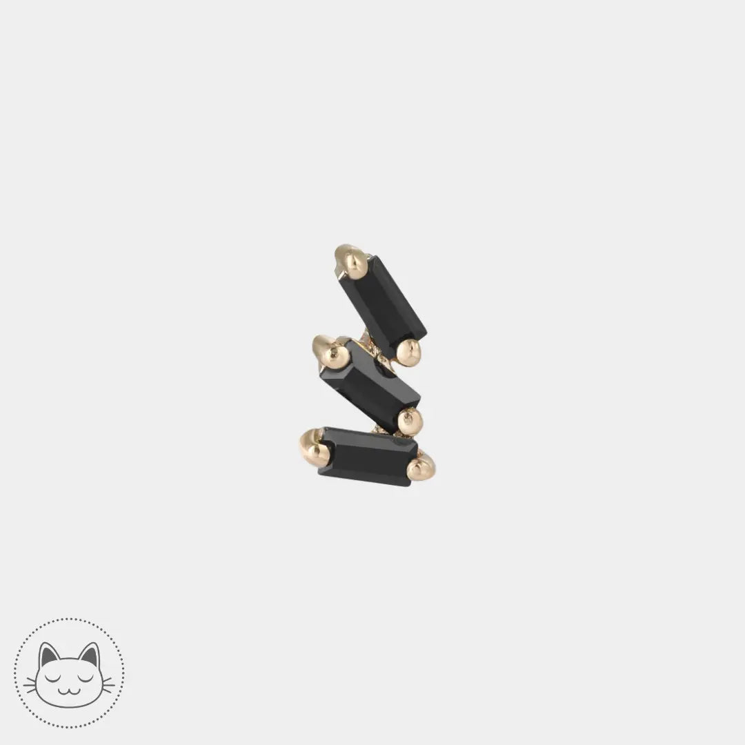 Staxx Buddha Jewelry en or 14 carats avec spinelles noires