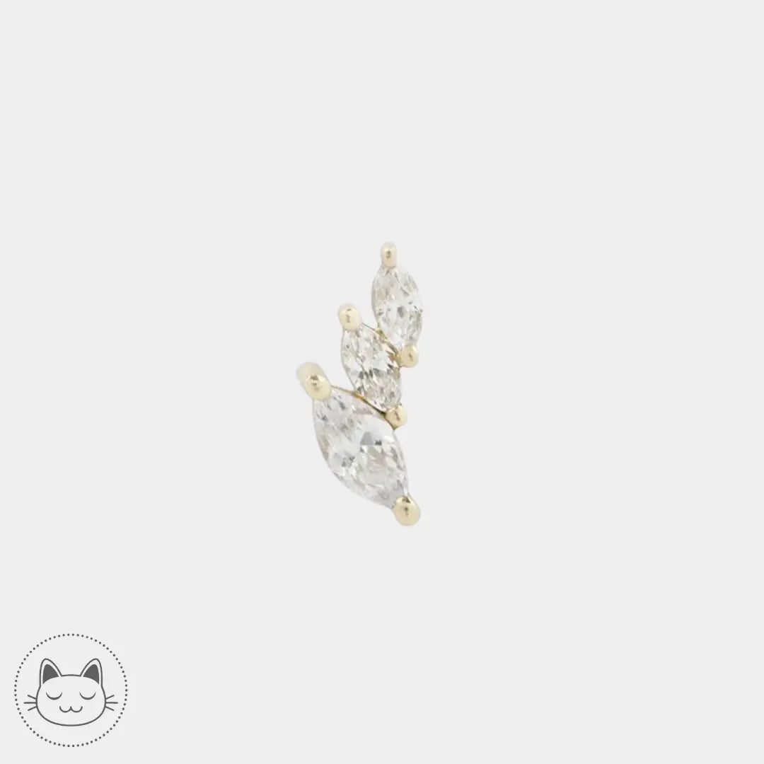 Multiplicity Buddha Jewelry en or 14 carats avec zircons blancs