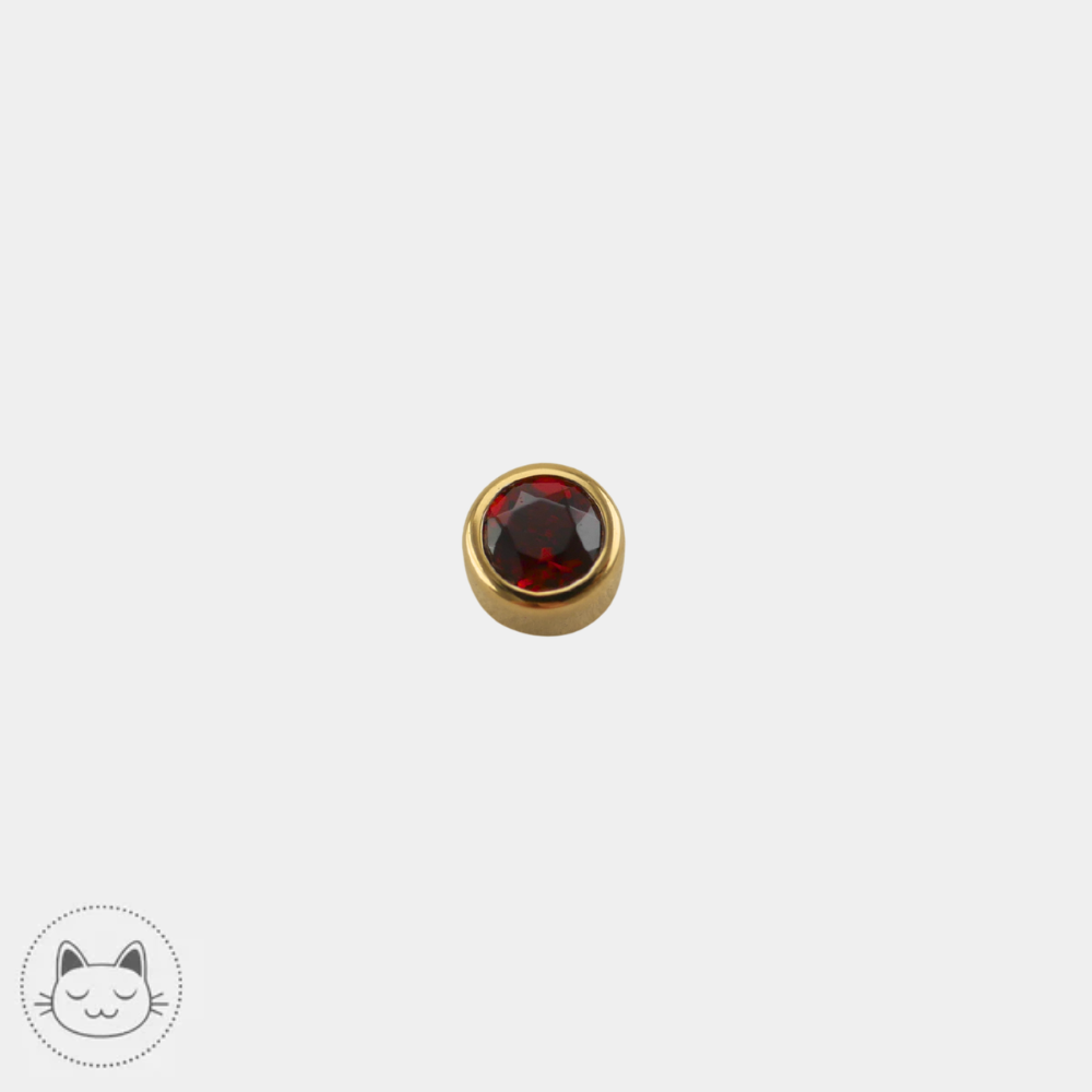 Embout BVLA grenat rouge compatible labret Industrial Strength