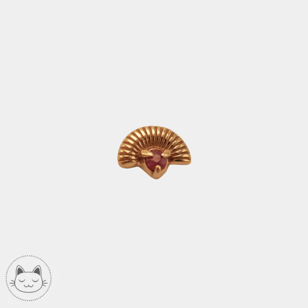 Embout de piercing Sacred Symbols D53 serti d’un rubis