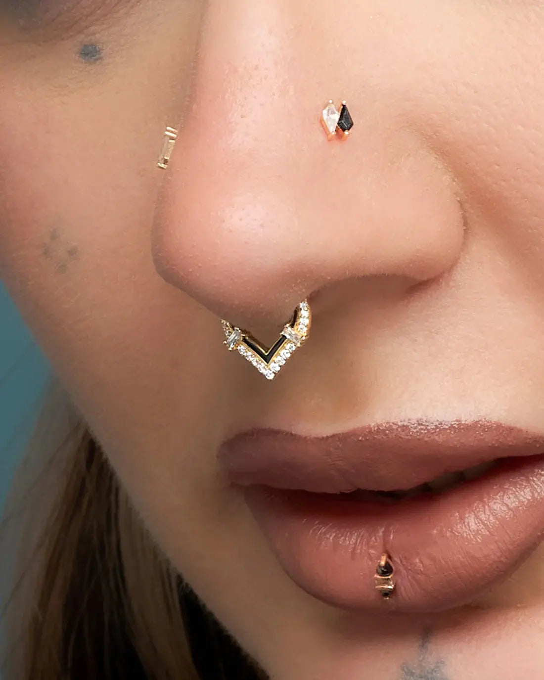 Buddha Jewelry - Uprise - Or jaune, Enamel et zircons Kawaii Place piercing