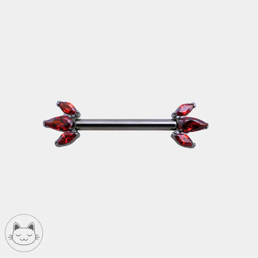 Bijou téton Invictus rouge titane