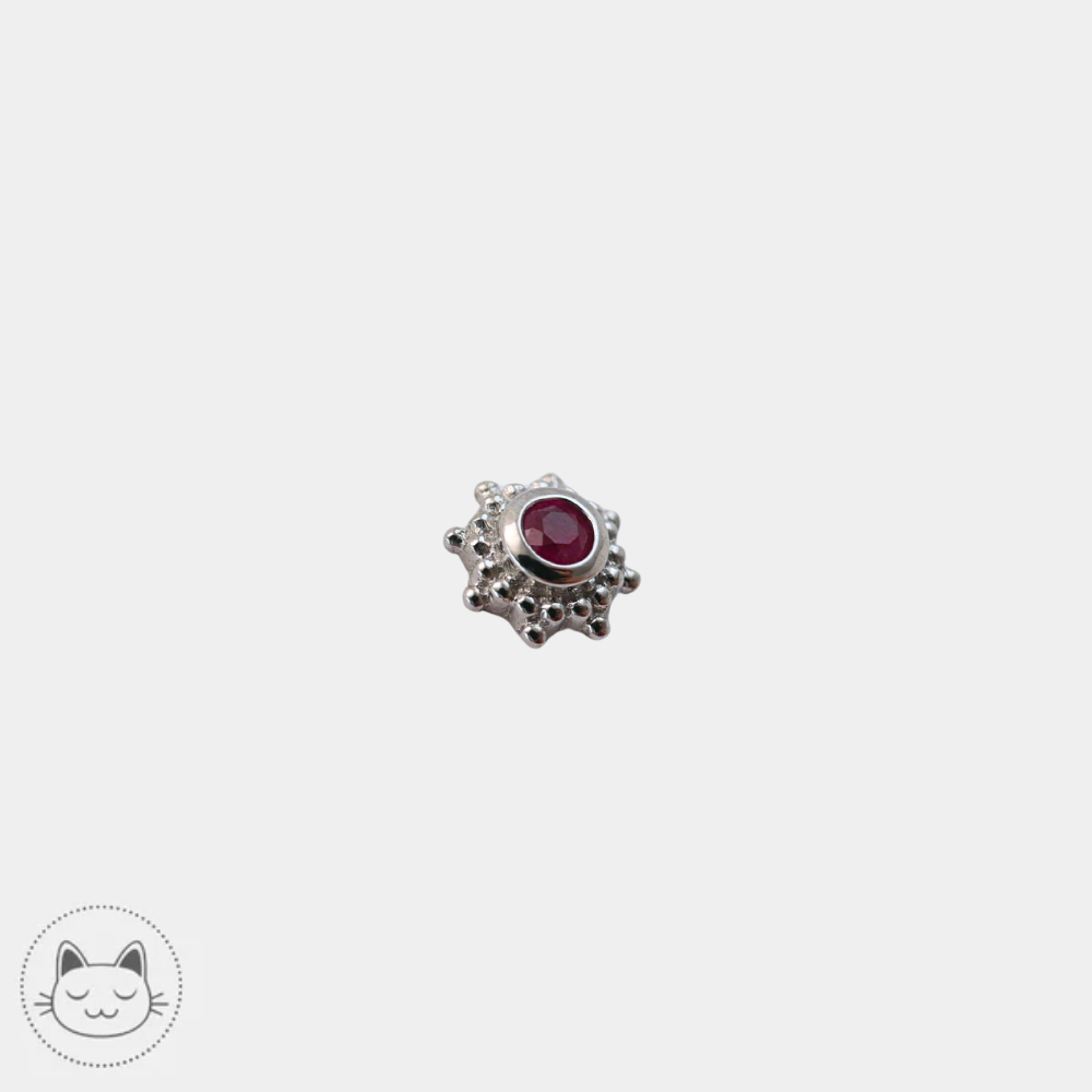 Piercing helix rubis en or 14 carats Naga Galileo