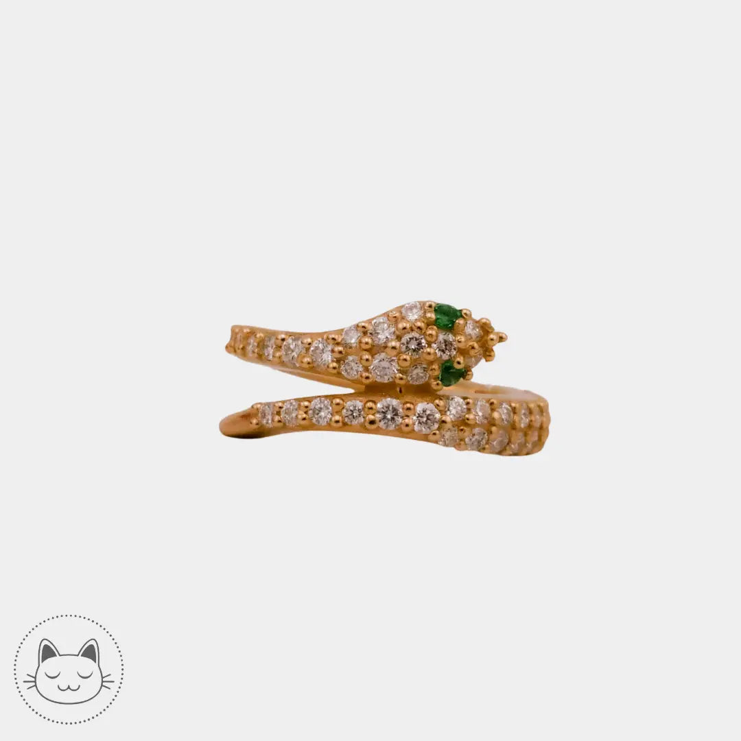 BVLA - Medusa - or, diamants et émeraudes Kawaii Place piercing