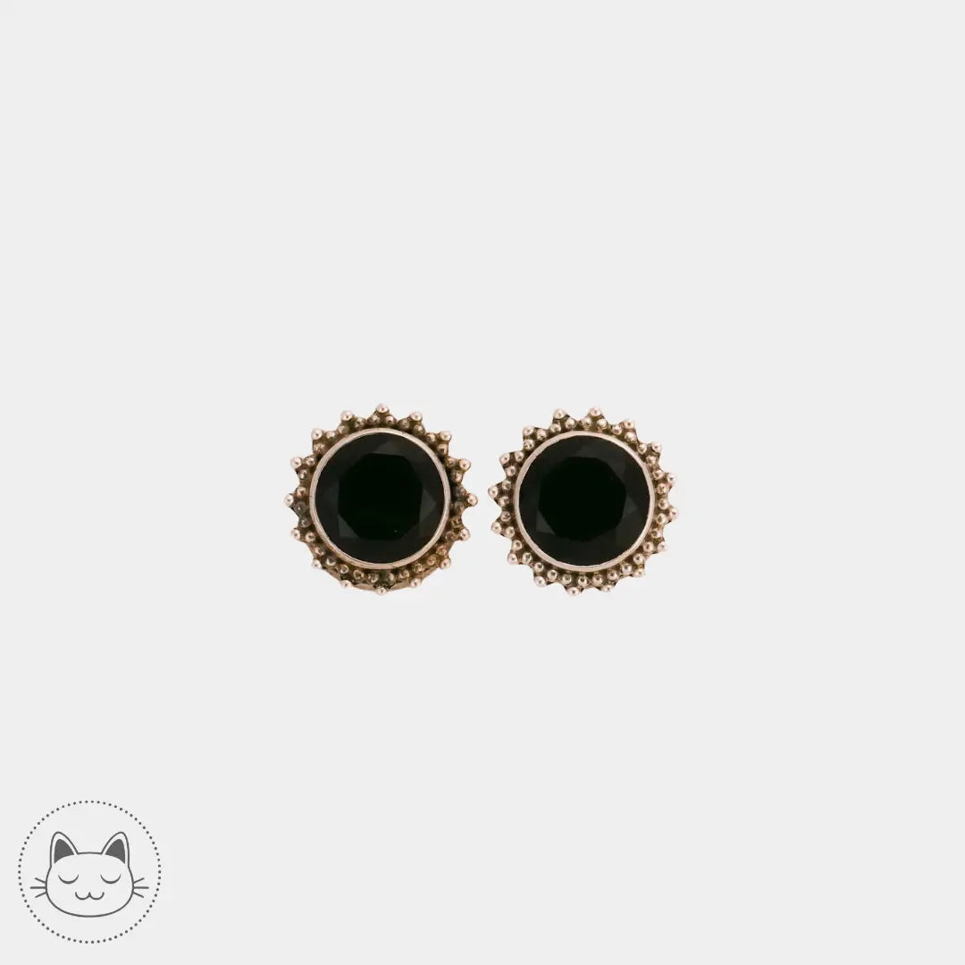 Plugs laiton et zircon noir Kawaii Place piercing