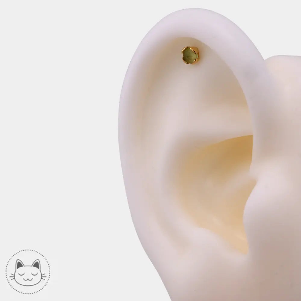 Buddha Jewelry - Peekaboo - Péridot Vert Sablé Kawaii Place piercing