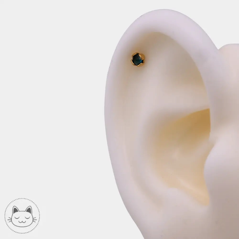 Buddha Jewelry - Peekaboo - Topaze bleue Kawaii Place piercing