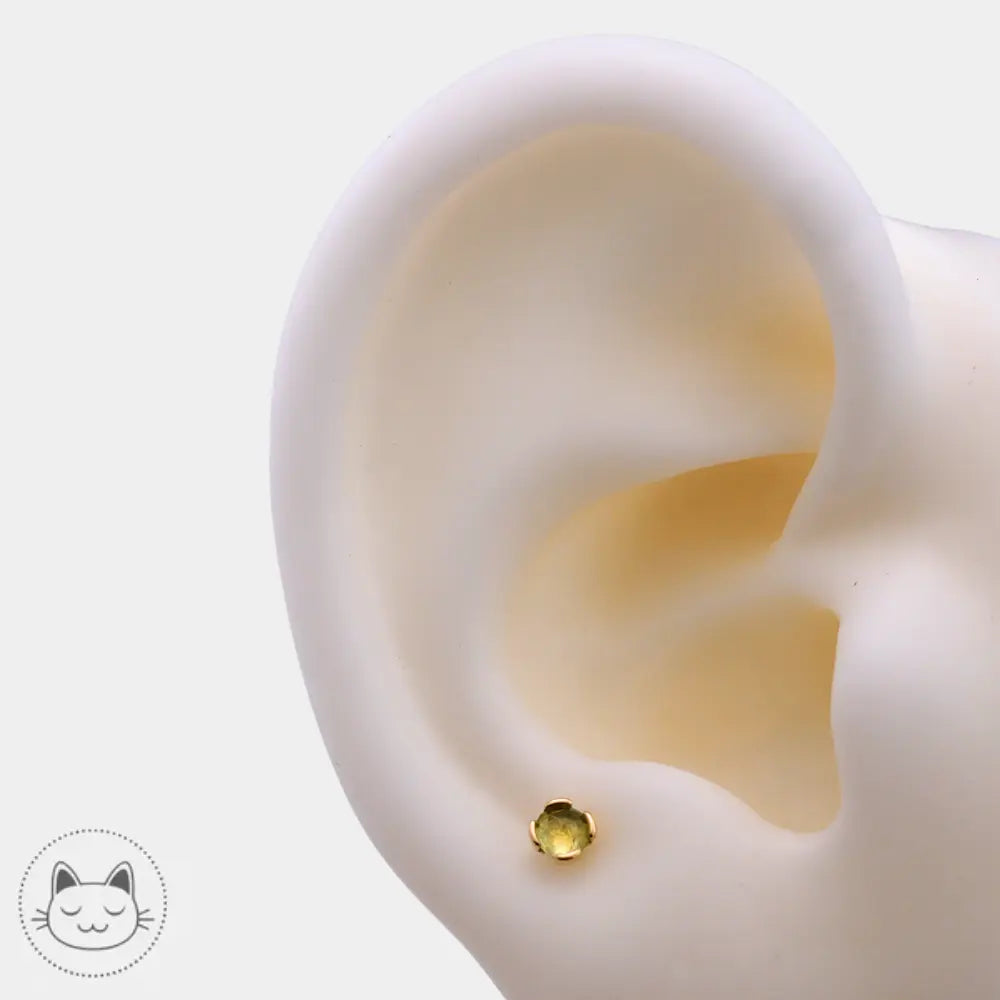 Buddha Jewelry - Peekaboo - Tourmaline verte Kawaii Place piercing