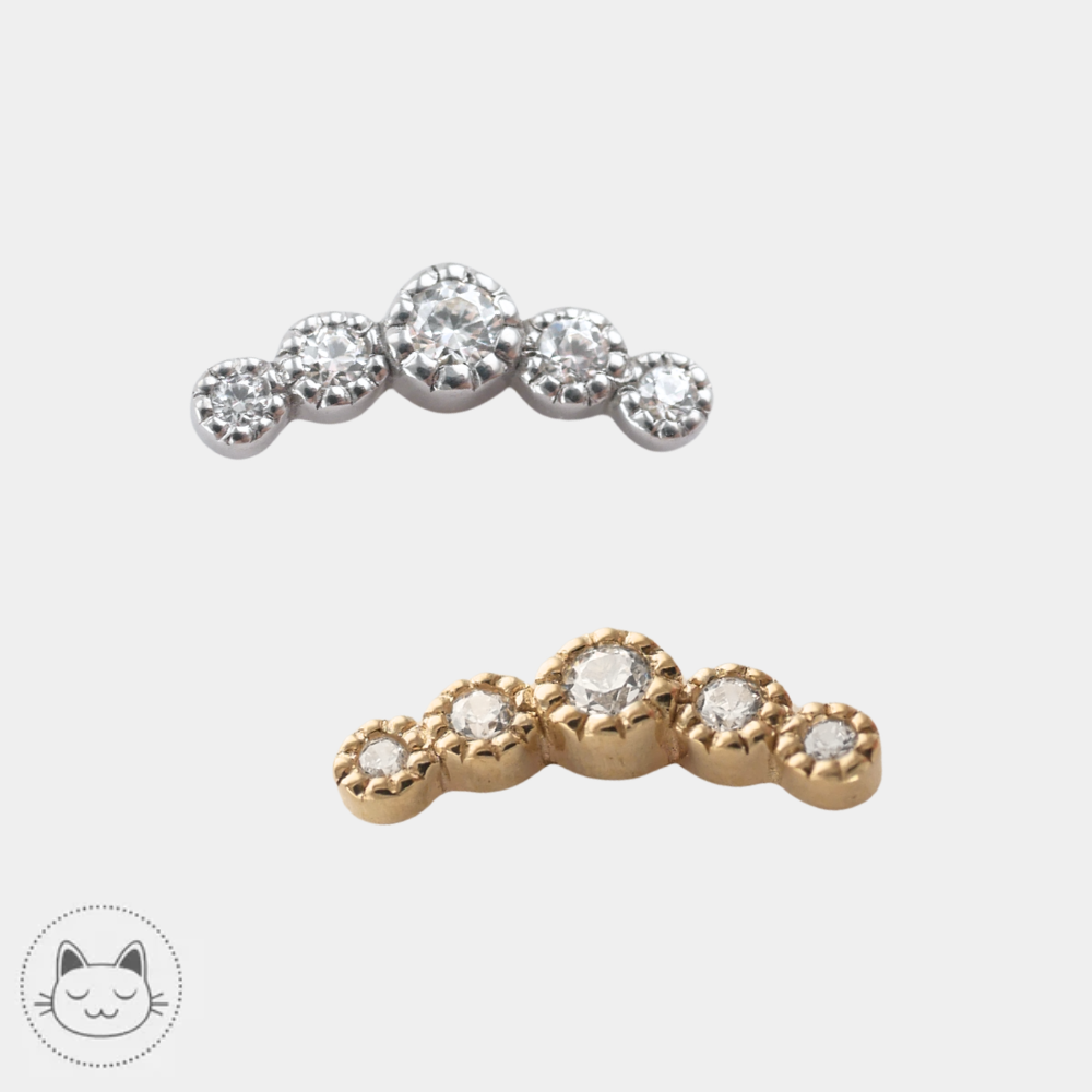 Bijou Buddha Jewelry Infinity en or 14 carats et zircons blancs