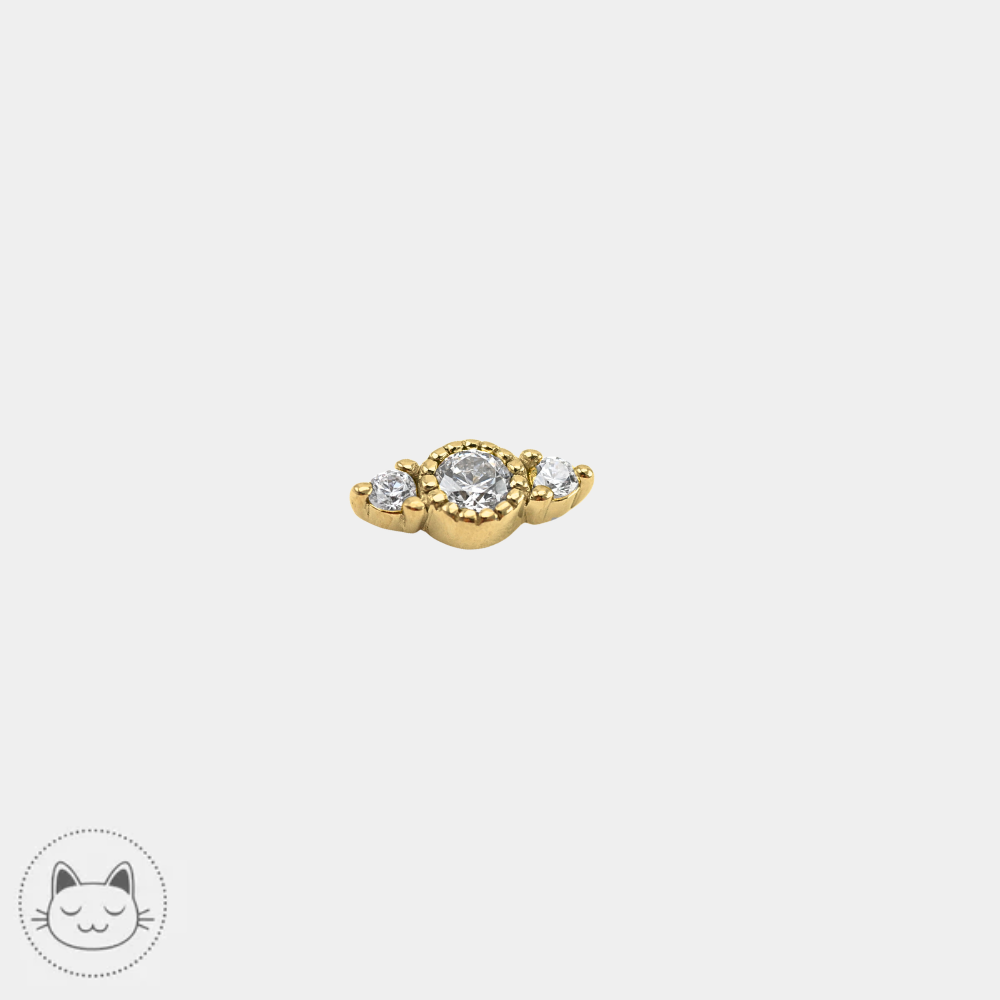Bijou Buddha Jewelry Lucien avec zircons blancs pour tragus ou hélix