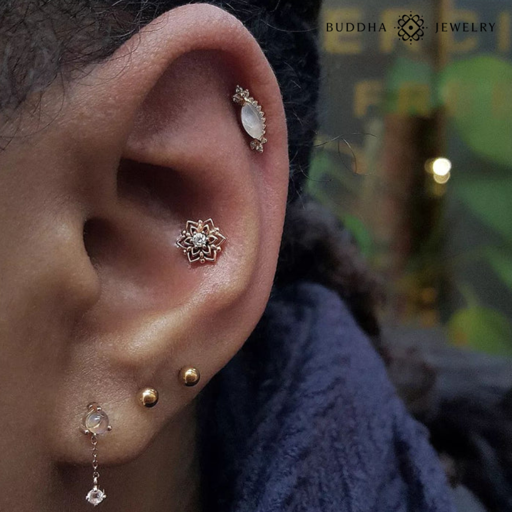 Buddha Jewelry - Mandala - Zircon Blanc