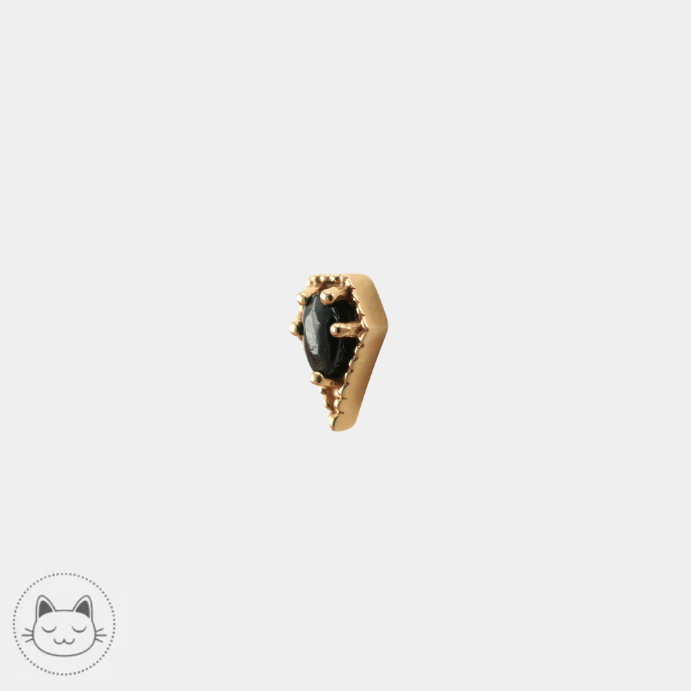 Spinelle noire Buddha Jewelry Cadence en or jaune