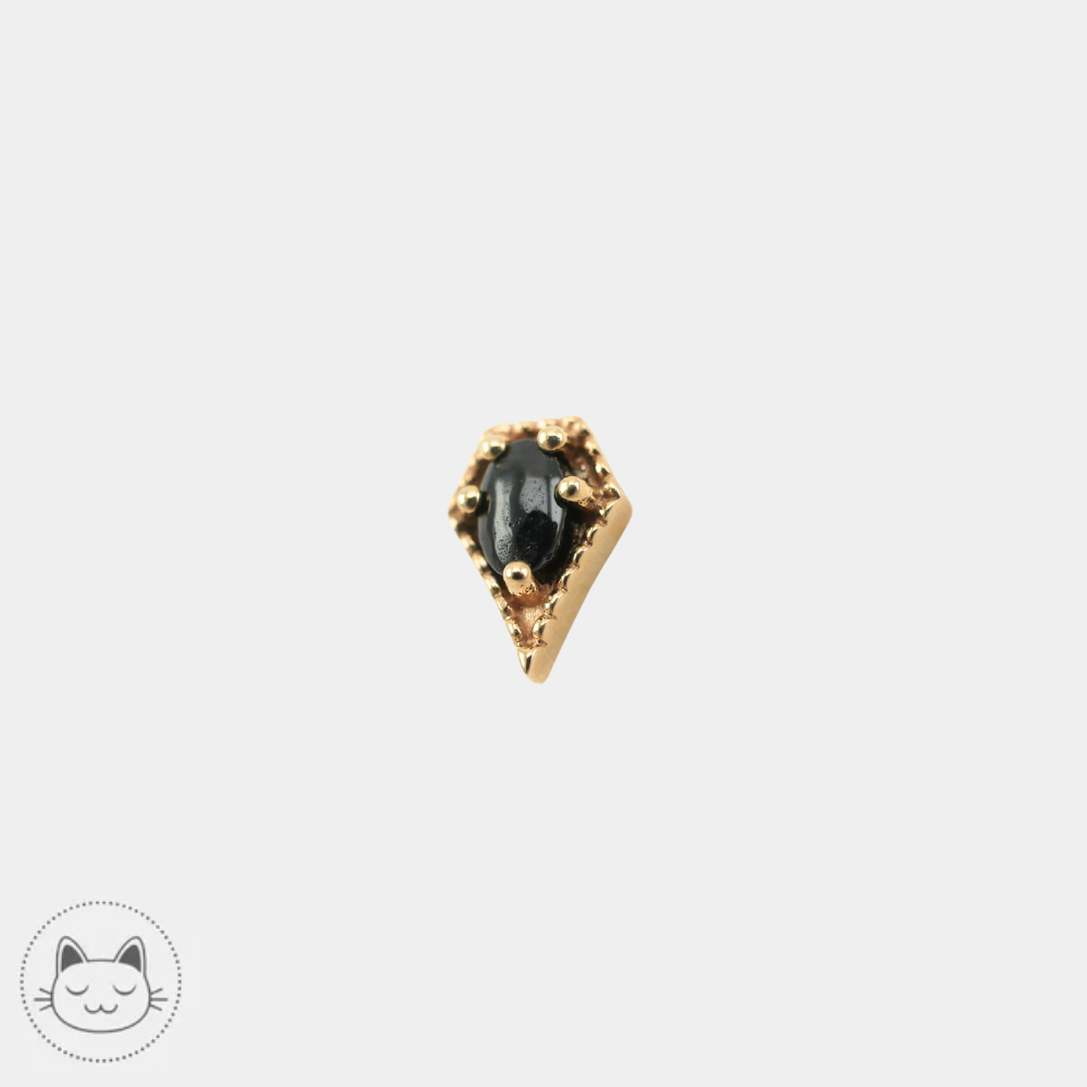 Buddha Jewelry Cadence spinelle noire pour lobe hélix et conch