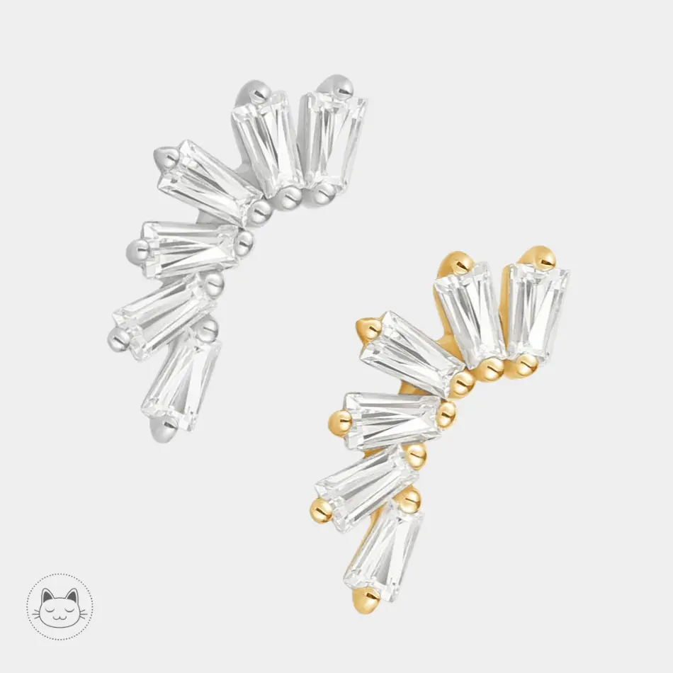 Buddha Jewelry - (Don't) Behave - Zircons blancs - Kawaii Place piercing 