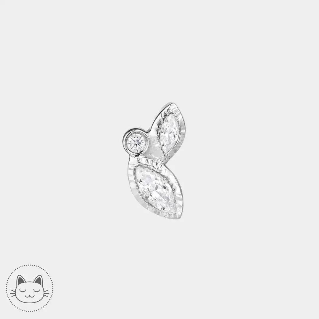 Bijou de piercing Impulse Buddha Jewelry avec zircons blancs