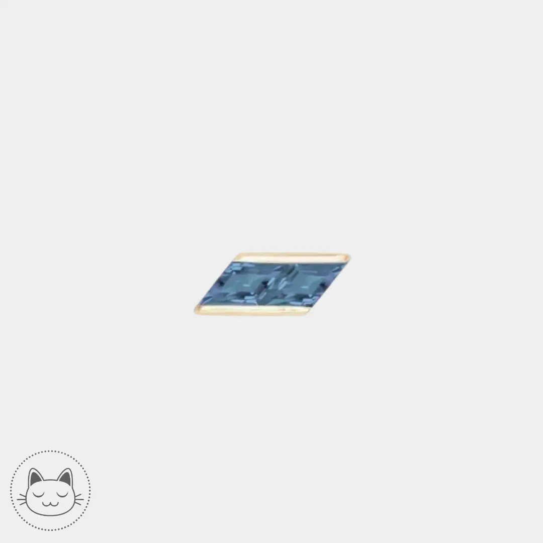 Bijou Buddha Jewelry Joia Topaze bleue en or 14 carats pour piercing