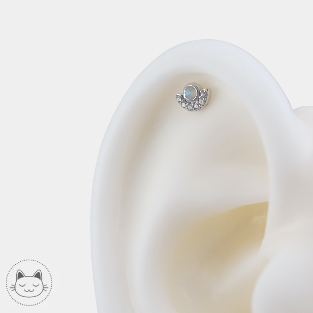 Buddha Jewelry Kahlo opale blanche