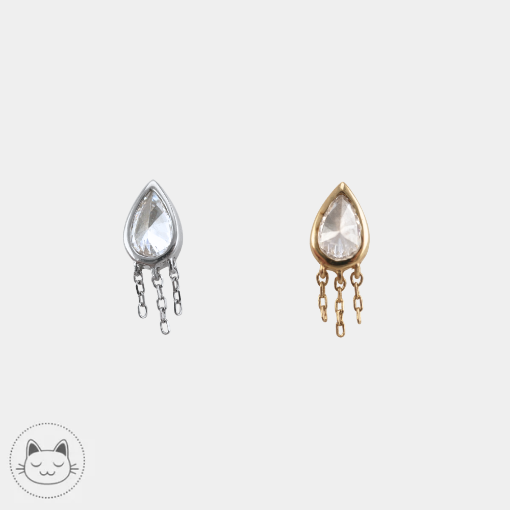 Bijou Buddha Jewelry Let's Dance en or 14 carats avec zircon et chaînes