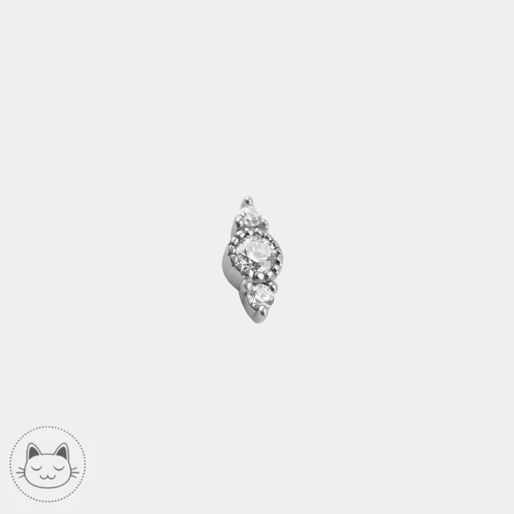 Bijou Buddha Jewelry Lucien en or 14 carats avec zircons blancs