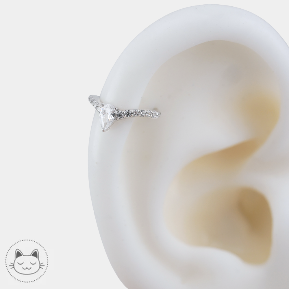 Buddha Jewelry Nyx en or jaune 14 carats et zircons blancs