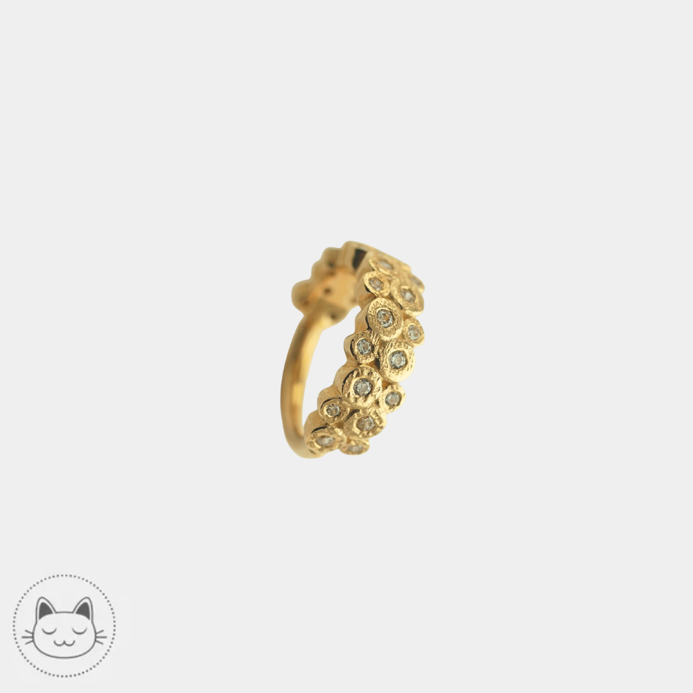 Clicker Buddha Jewelry Opulent en or jaune avec Swarovskis