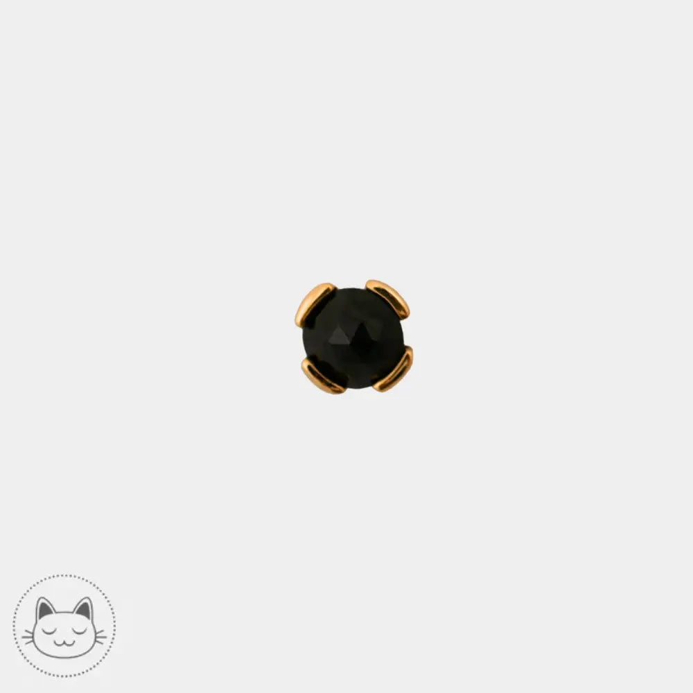 Bijou Peekaboo Buddha Jewelry en or 14 carats avec spinelle noire