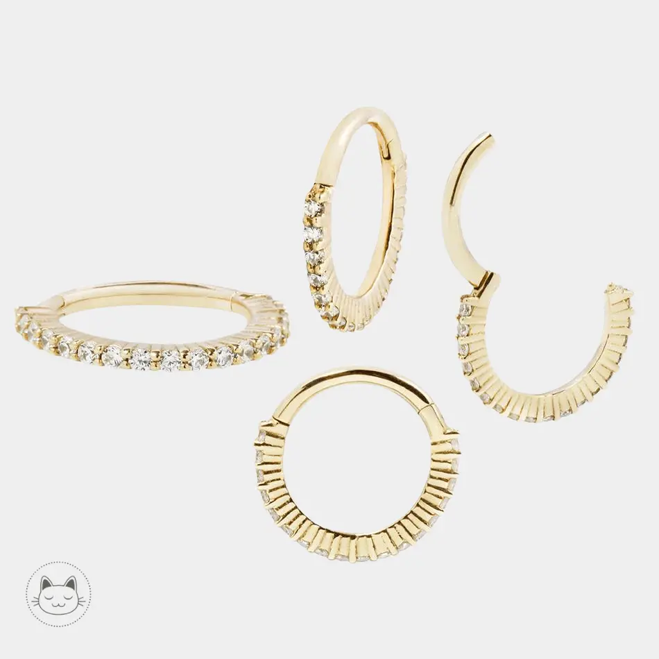 Buddha Jewelry - Radiant - Zircons blancs - Kawaii Place piercing 