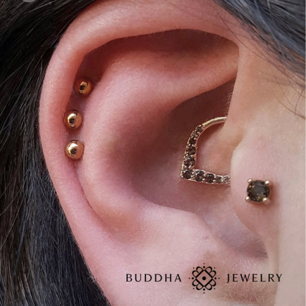 Anneau Buddha Jewelry Rise and Shine pour septum et daith