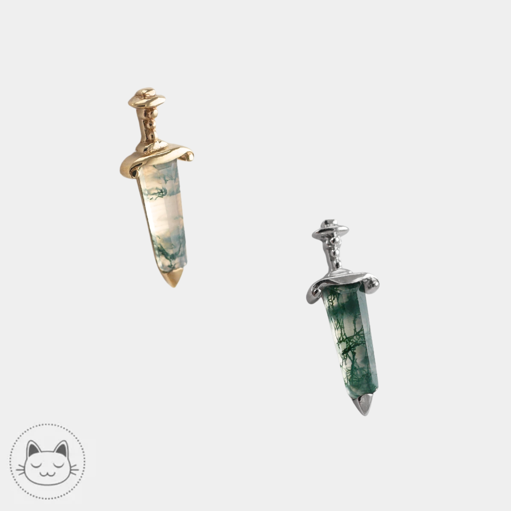Buddha Jewelry Spellbound en or 14 carats avec agate mousse