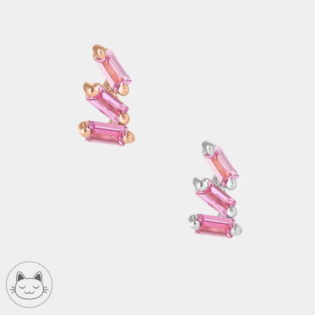 Bijou Buddha Jewelry Staxx en or 14 carats avec saphir rose