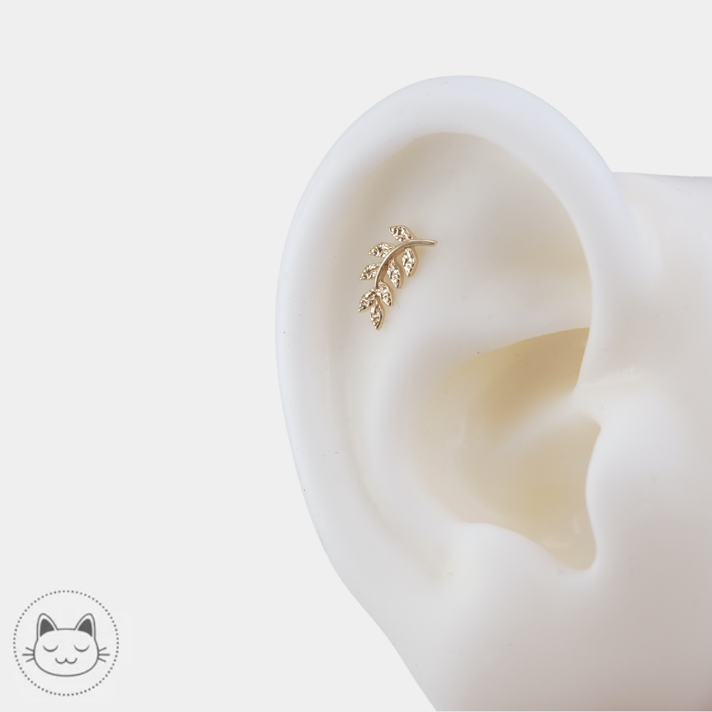 Bijou Buddha Jewelry Thriving en or jaune 14K de 10 x 5,5 mm