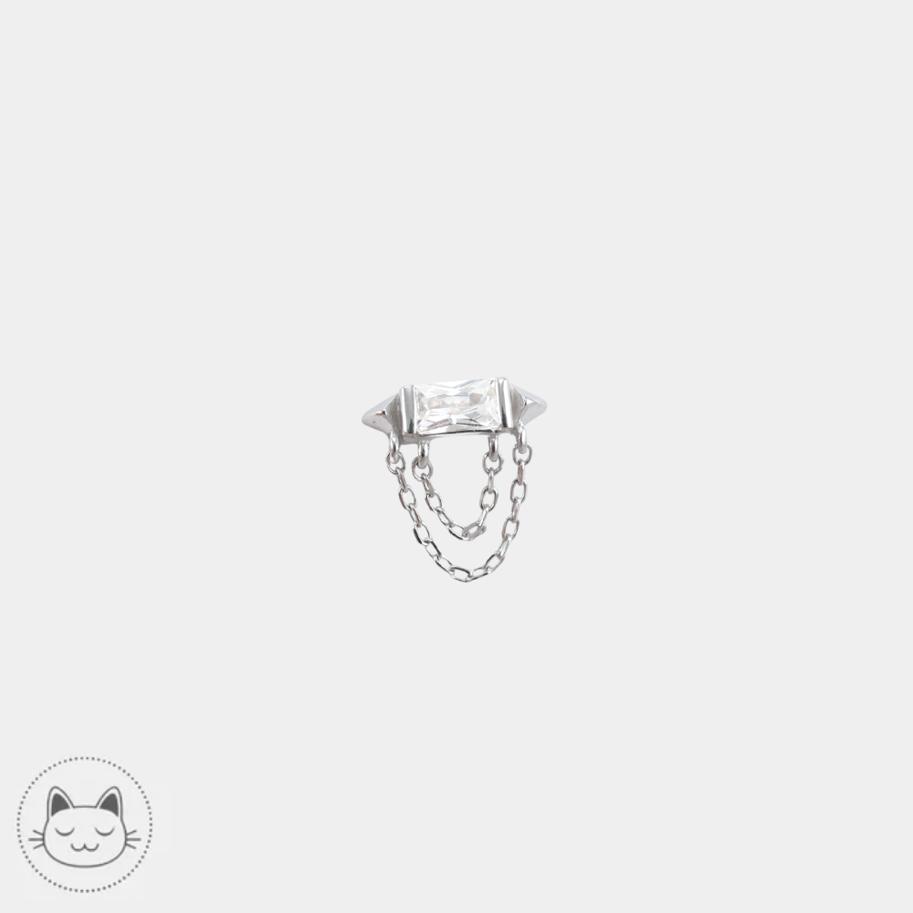 Bijou Buddha Jewelry Vice en or 14 carats et zircon blanc
