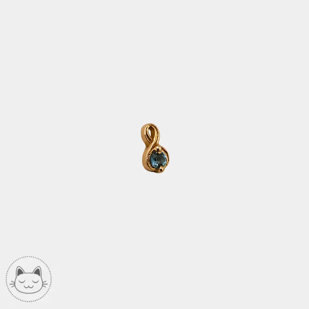 Bijou de piercing Naga Celestia en or 14 carats serti de saphir bleu