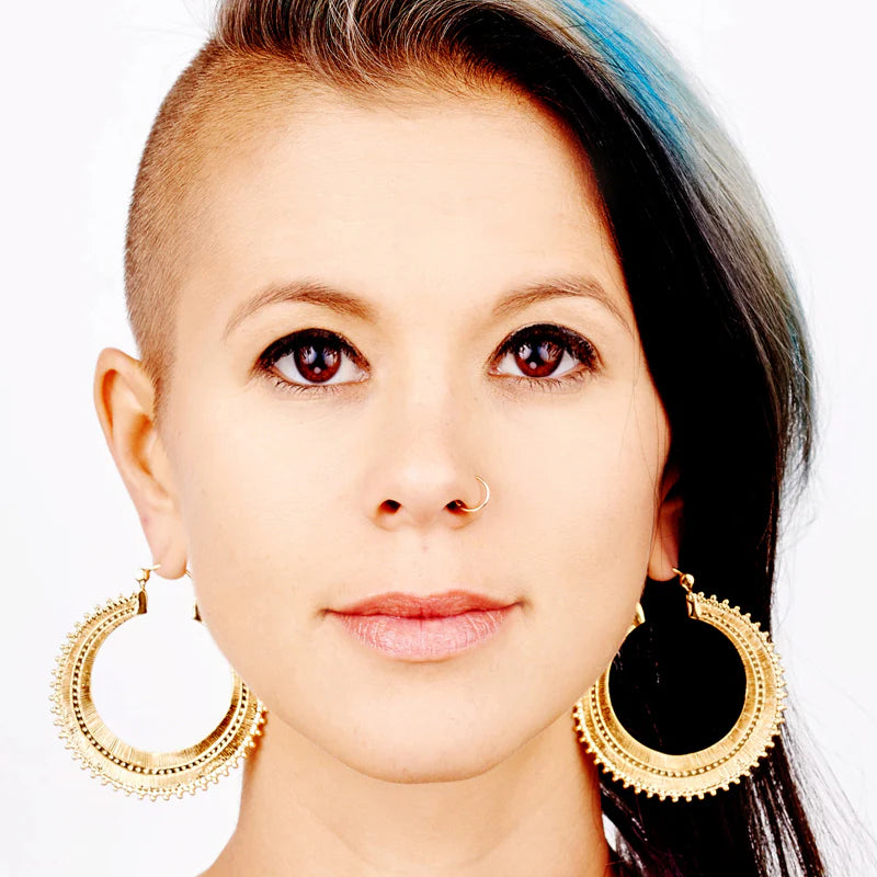 bijou oreilles stretchées Tawapa Afghan Hoop Medium