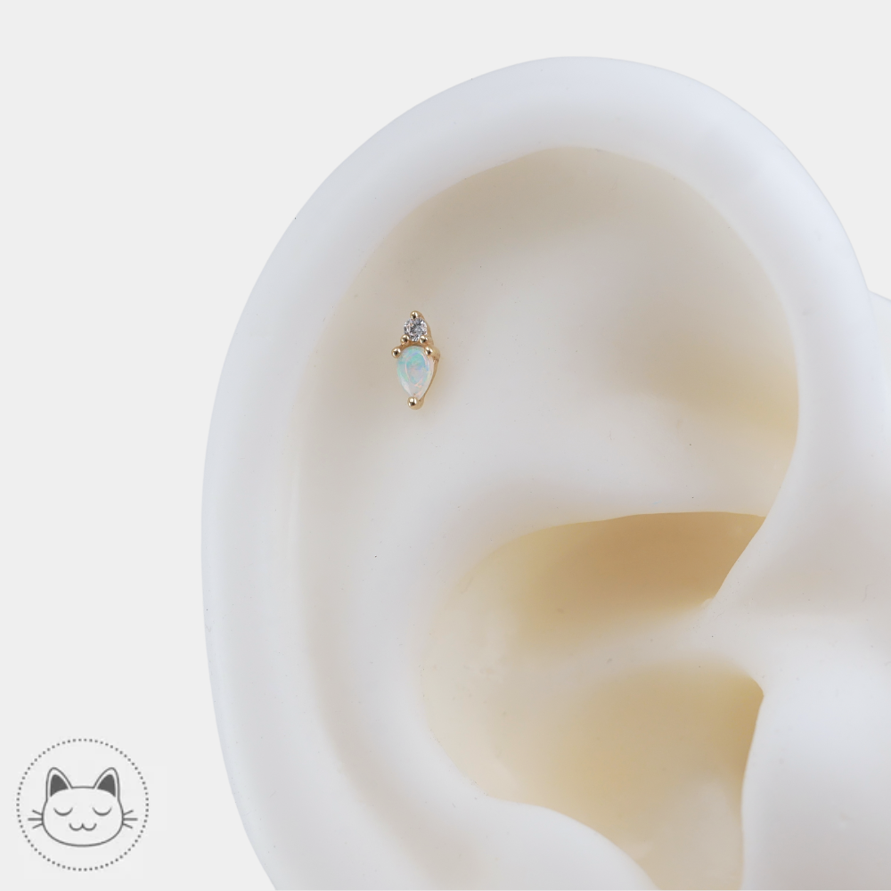 Bijou Daydream Buddha Jewelry avec opale blanche et zircon