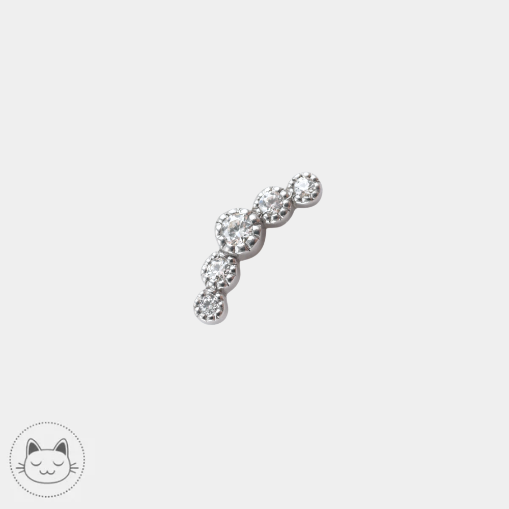 Buddha Jewelry Infinity en or blanc 14 carats avec zircons blancs